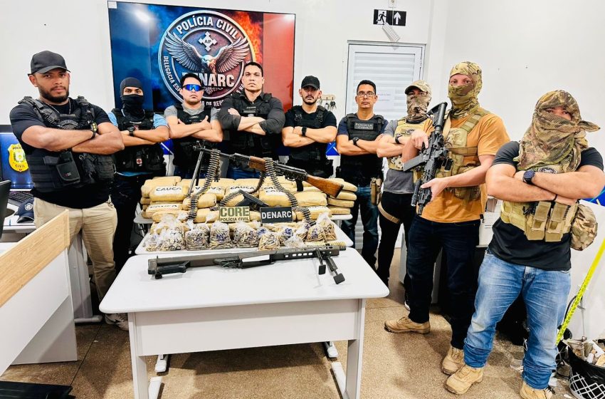  Suspeito é preso com drogas, fuzil AK-47 e 1.500 munições em ação da Polícia Civil em Macapá