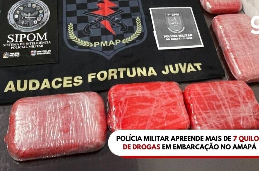 Polícia Militar apreende mais de 7 quilos de drogas em embarcação no Amapá