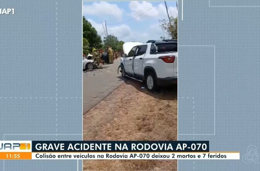  Motociclista atropela pedestre e colide com carro na AP-070, em Macapá