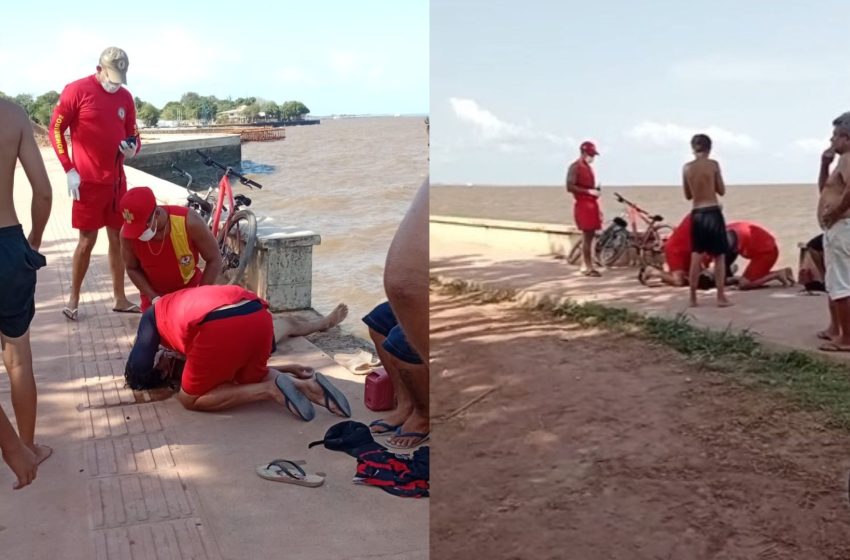  Adolescente de 16 anos morre após se afogar na Orla do Aturiá, em Macapá; VÍDEO